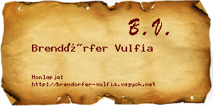 Brendörfer Vulfia névjegykártya